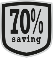 70% saving